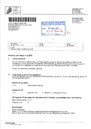 Patentanmeldung Colemanit